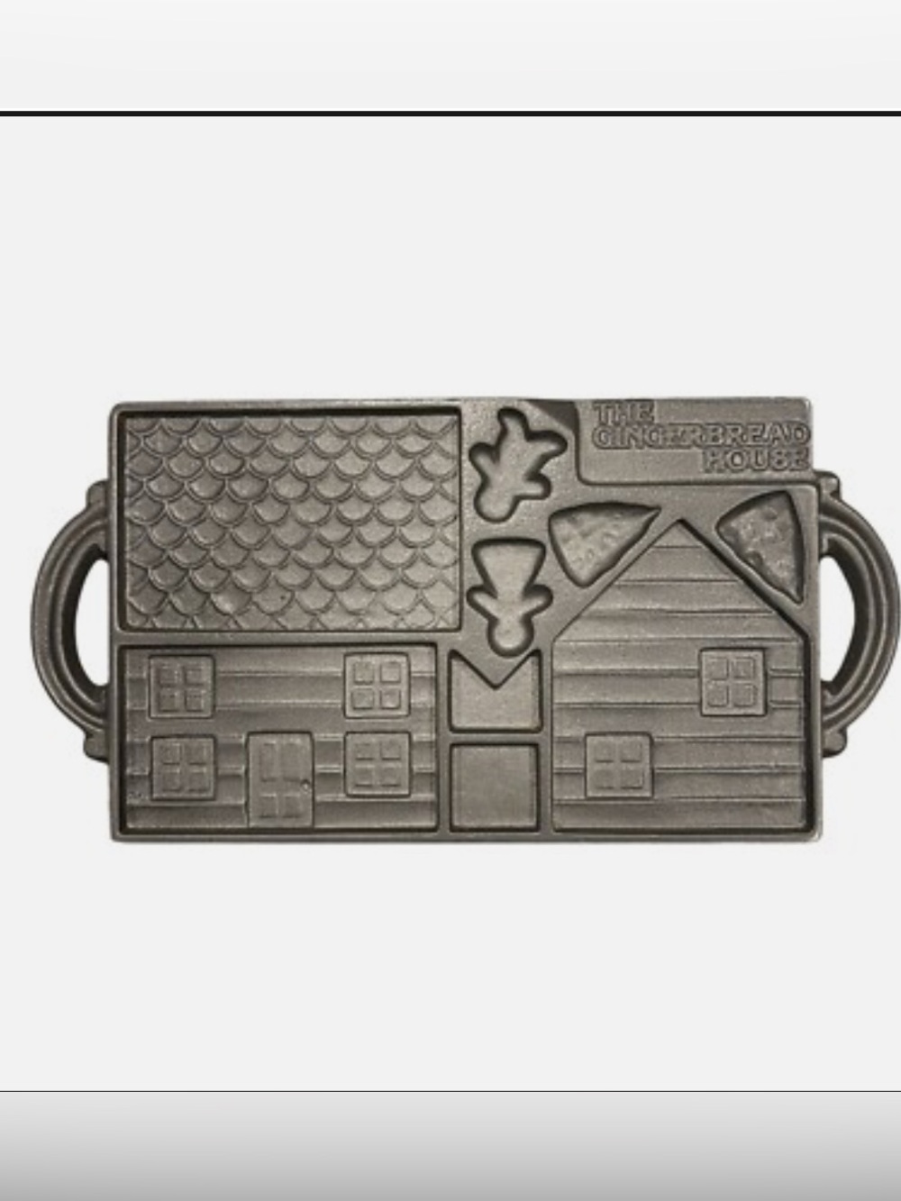John Wright Vintage Cast Iron 3D Gingerbread House Mold Baking Holiday Xmas